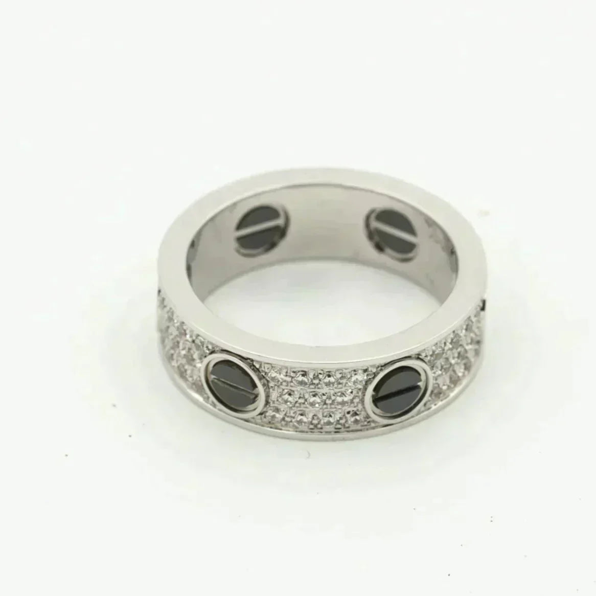 [Liorra]LOVE RING 5.5MM DIAMONDS PAVED CERAMIC