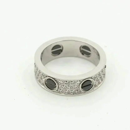 [Liorra]LOVE RING 5.5MM DIAMONDS PAVED CERAMIC