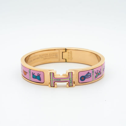 [Liorra]H PINK GOLD BRACELET PINK CERAMIC