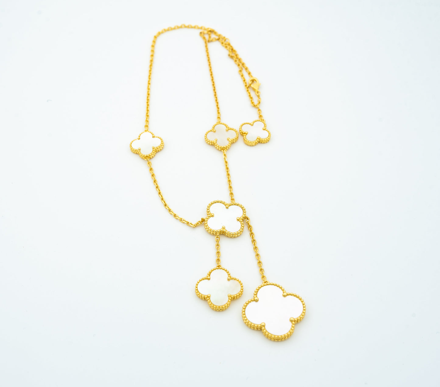 [Liorra]CLOVER MOTHER OF PEARL NECKLACE 6 MOTIF