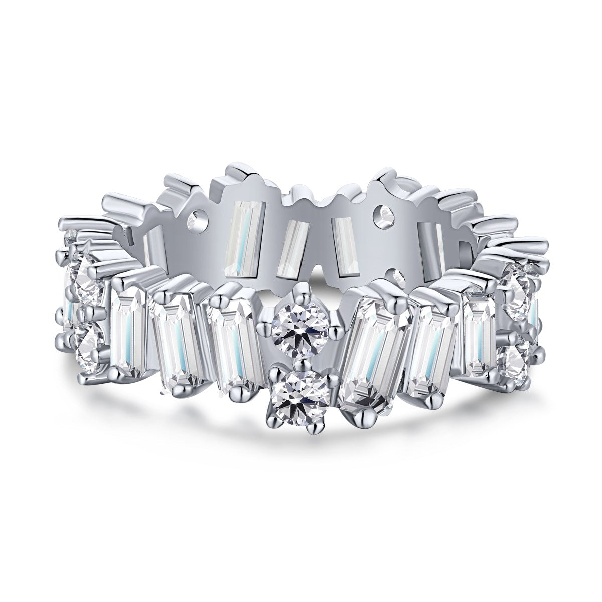 [Tonmkive Jewelry]Delicate Multi Shape Tennis Ring