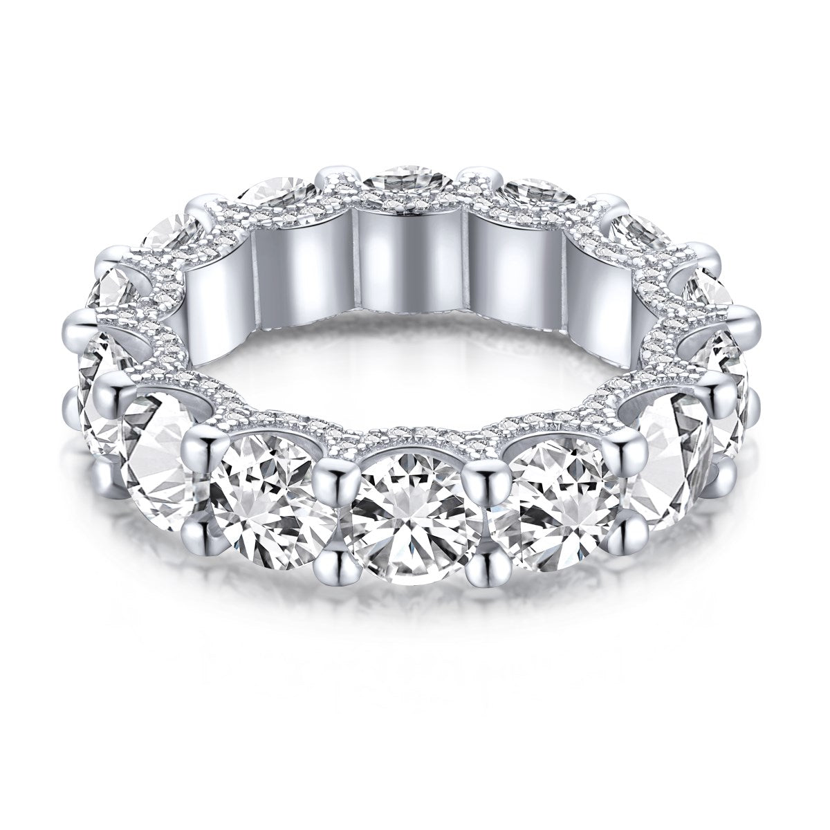 [Tonmkive Jewelry]Gorgeous Round Cut Tennis Ring