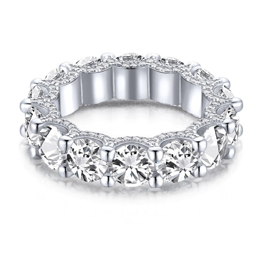 [Tonmkive Jewelry]Gorgeous Round Cut Tennis Ring
