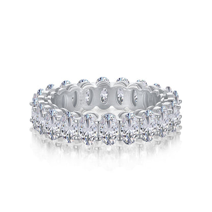 [Tonmkive Jewelry]Ornate Oval Cut Tennis Ring