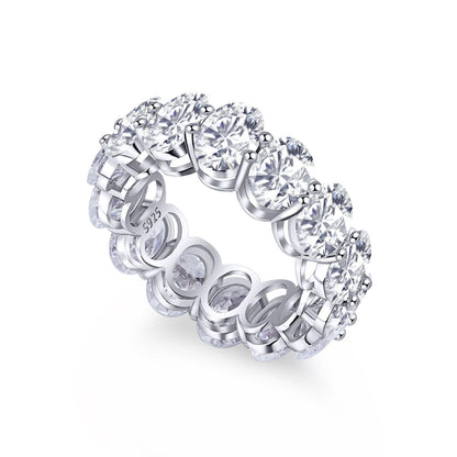 [Tonmkive Jewelry]Dainty Elongated Cushion Cut Tennis Ring