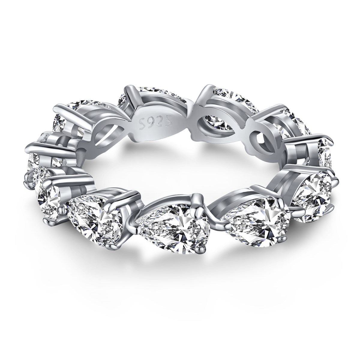[Tonmkive Jewelry]Exquisite Pear Cut Tennis Ring