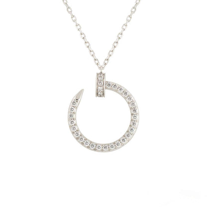 [Liorra]JUSTE NECKLACE SILVER DIAMONDS