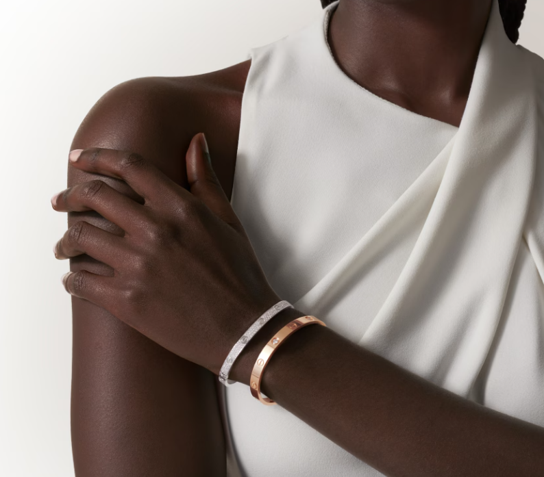 [Liorra]NEW-LOVE-4.8MM-Width Diamond-Studded Bracelet