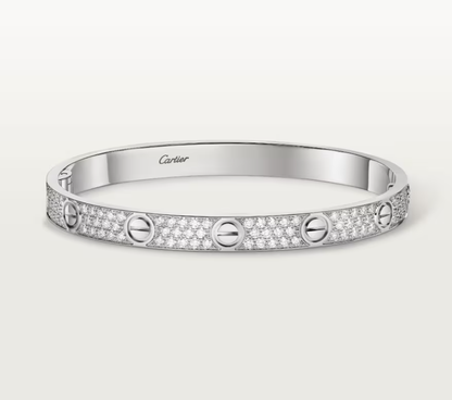 [Liorra]NEW-LOVE-6.1MM-Width Diamond-Studded Bracelet