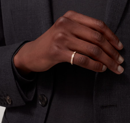 [Liorra]LOVE RING 2.6mm-wide full-diamond ring Gold