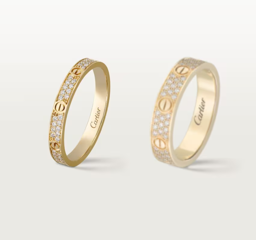 [Liorra]LOVE RING 2.6mm-wide full-diamond ring Gold