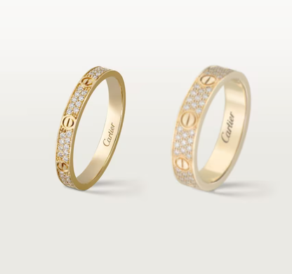 [Liorra]LOVE RING 2.6mm-wide full-diamond ring Gold