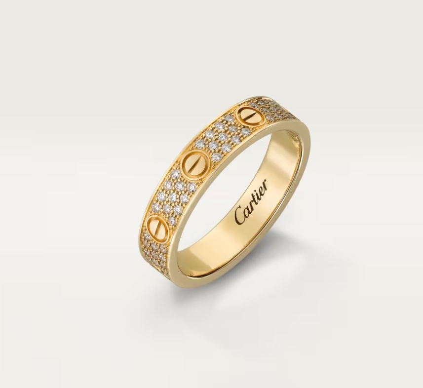 [Liorra]LOVE RING 4mm-wide full-diamond ring GOLD