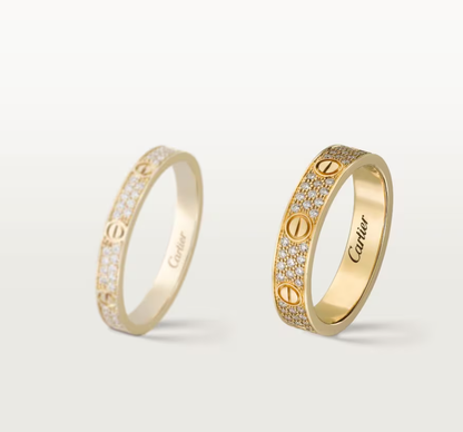 [Liorra]LOVE RING 4mm-wide full-diamond ring GOLD