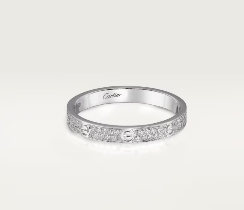 [Liorra]LOVE RING 2.6mm-wide full-diamond ring silver