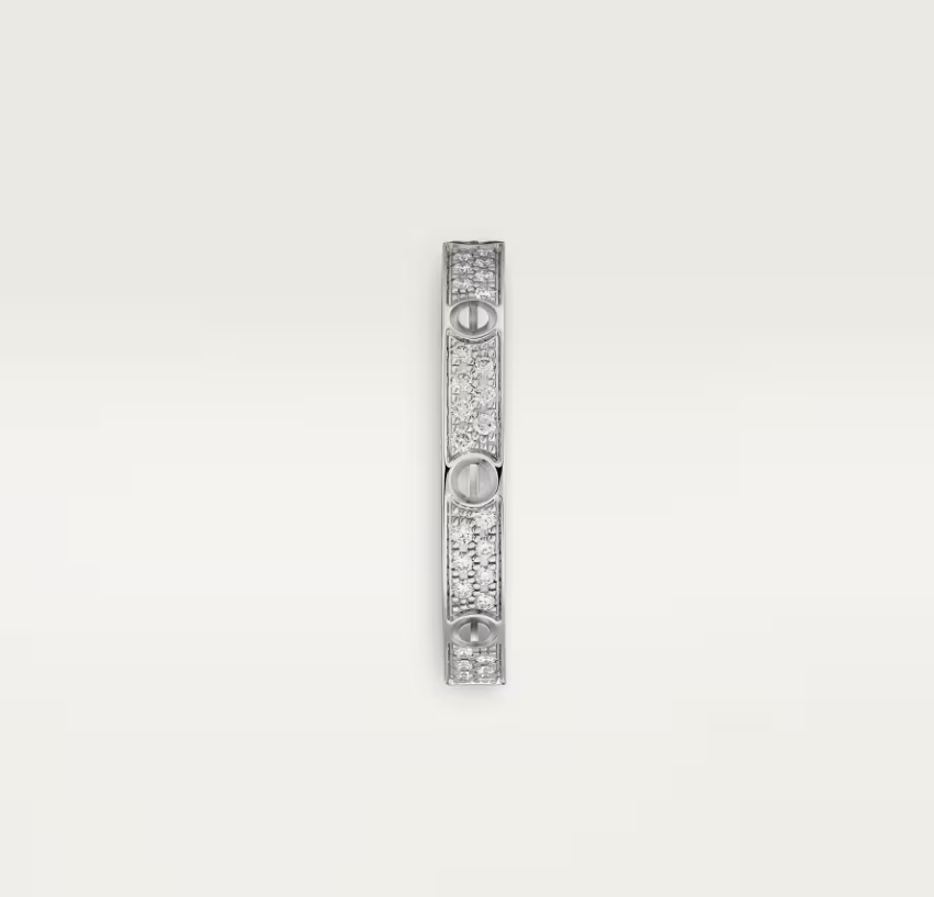 [Liorra]LOVE RING 2.6mm-wide full-diamond ring silver