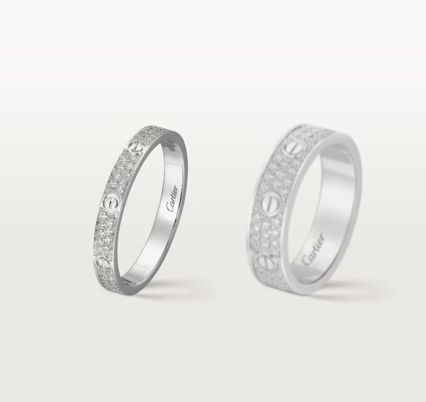 [Liorra]LOVE RING 2.6mm-wide full-diamond ring silver