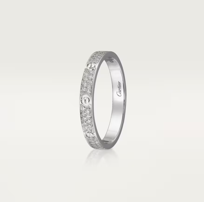 [Liorra]LOVE RING 2.6mm-wide full-diamond ring silver