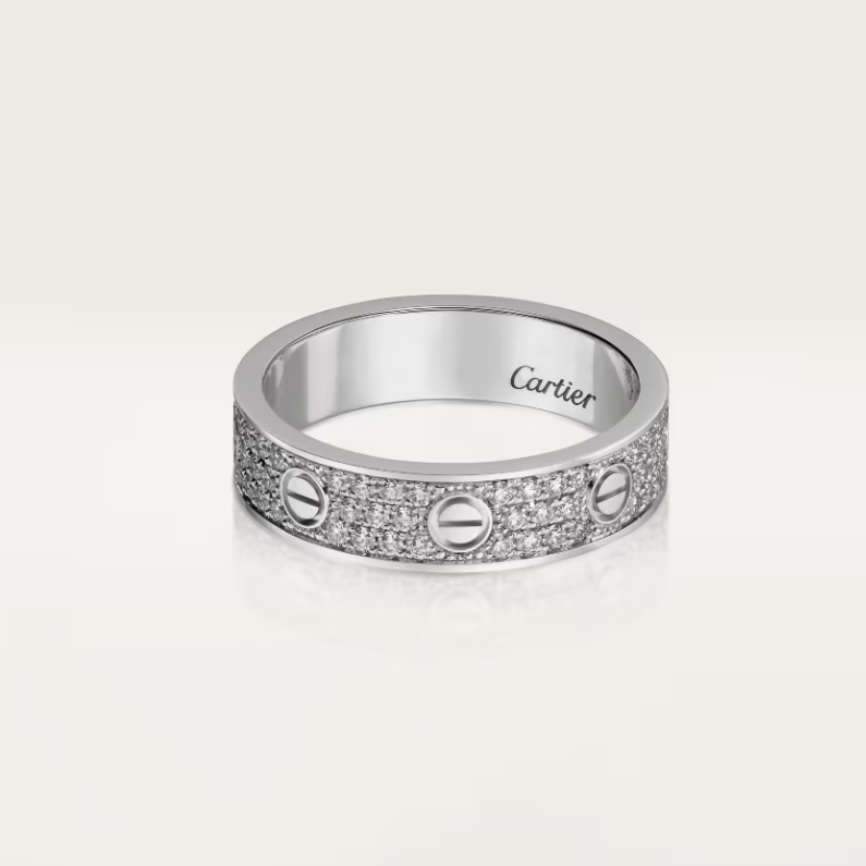 [Liorra]LOVE RING 4mm-wide full-diamond ring silver