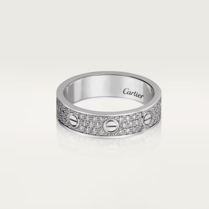 [Liorra]LOVE RING 4mm-wide full-diamond ring silver