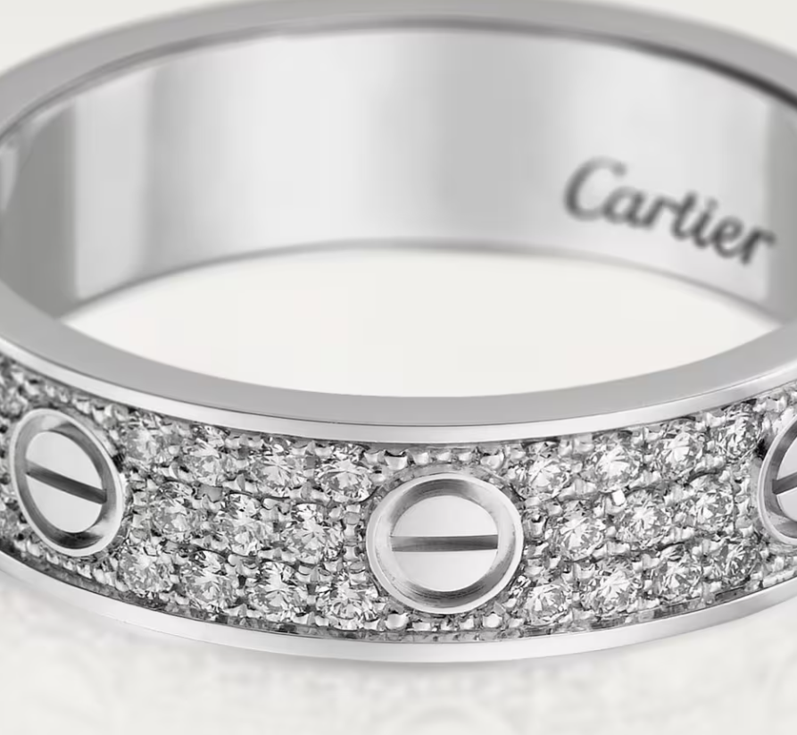 [Liorra]LOVE RING 4mm-wide full-diamond ring silver