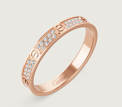 [Liorra]LOVE RING 2.6mm-wide full-diamond ring Liorra Gold