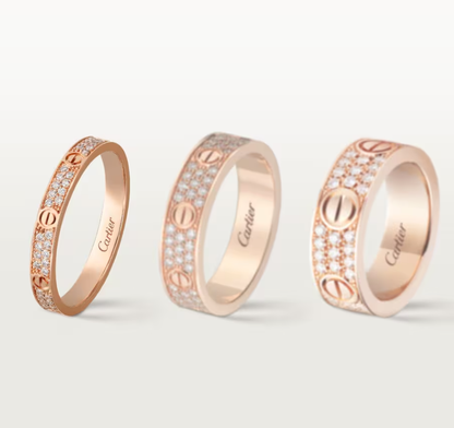 [Liorra]LOVE RING 2.6mm-wide full-diamond ring Liorra Gold
