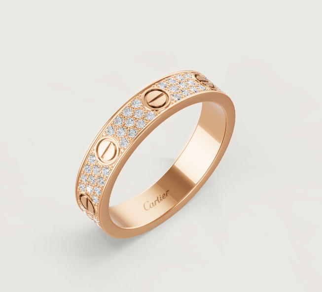 [Liorra]LOVE RING 4mm-wide full-diamond ring Liorra Gold