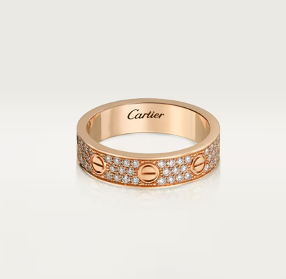 [Liorra]LOVE RING 4mm-wide full-diamond ring Liorra Gold