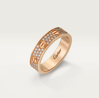 [Liorra]LOVE RING 4mm-wide full-diamond ring Liorra Gold