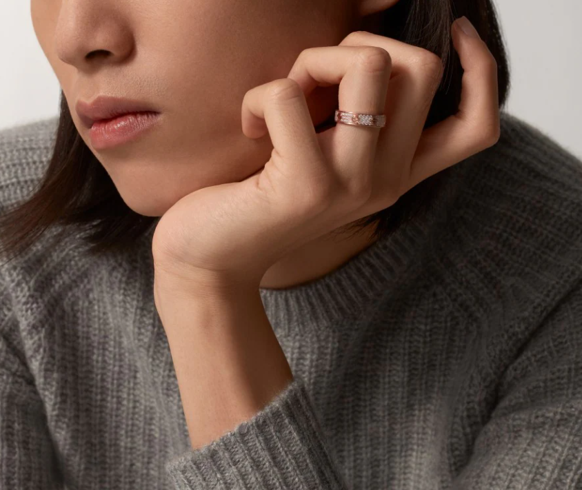 [Liorra]LOVE RING 4mm-wide full-diamond ring Liorra Gold