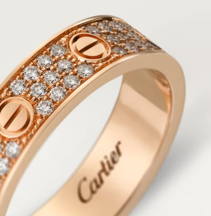 [Liorra]LOVE RING 4mm-wide full-diamond ring Liorra Gold