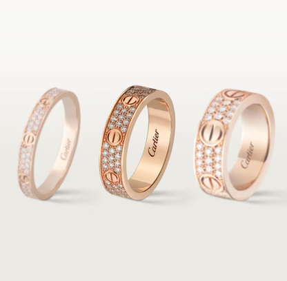 [Liorra]LOVE RING 4mm-wide full-diamond ring Liorra Gold