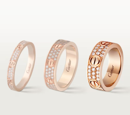 [Liorra]LOVE RING 6.5mm-wide full-diamond ring Liorra Gold