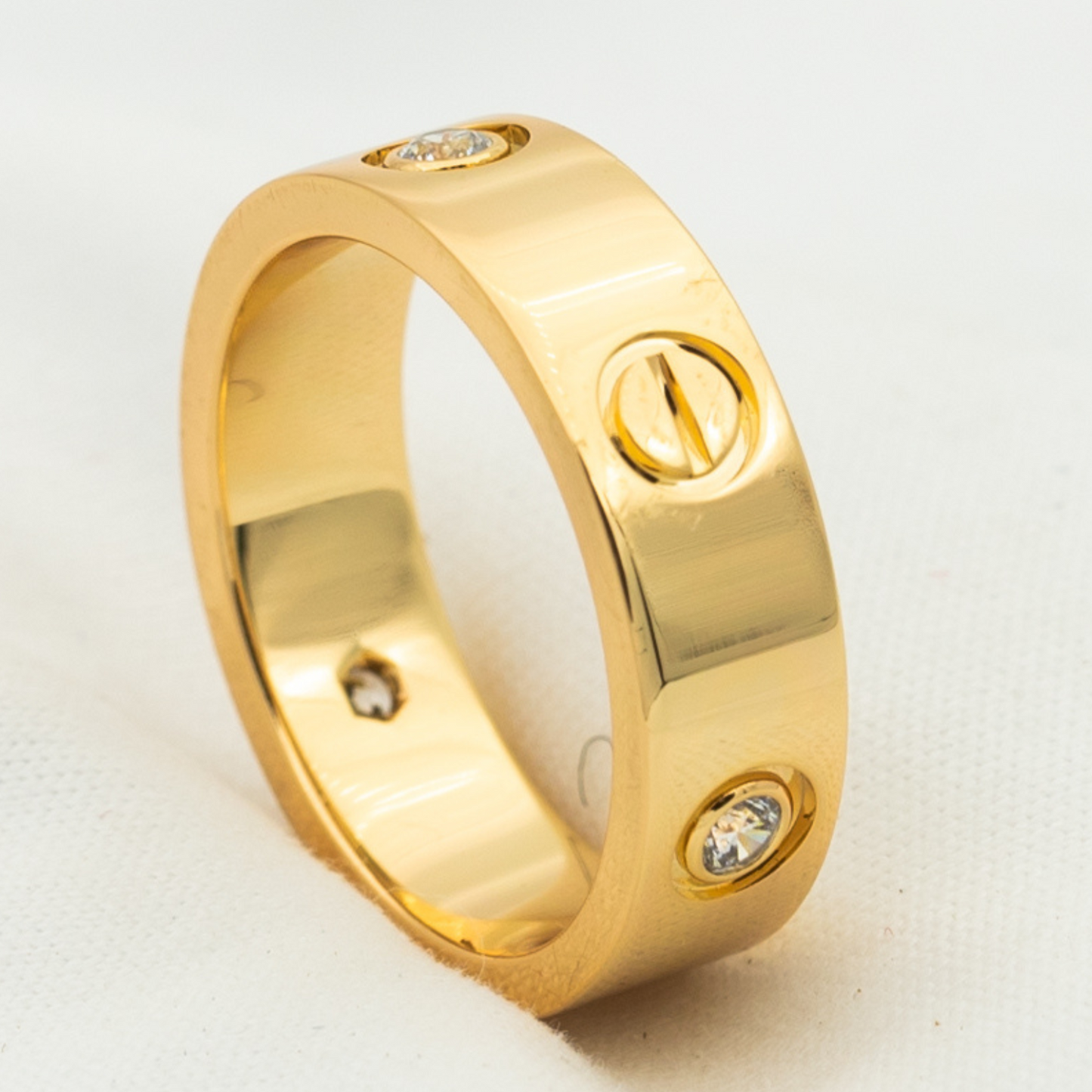 [Liorra]LOVE RING 5.5MM 3 DIAMONDS PINK GOLD