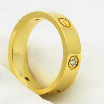 [Liorra]LOVE RING 5.5MM 3 DIAMONDS GOLD