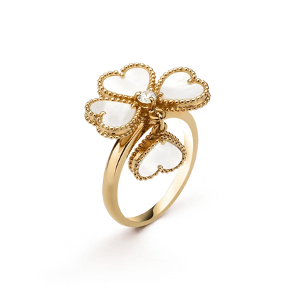 [Liorra]SWEET CLOVER WHITE MOP RING