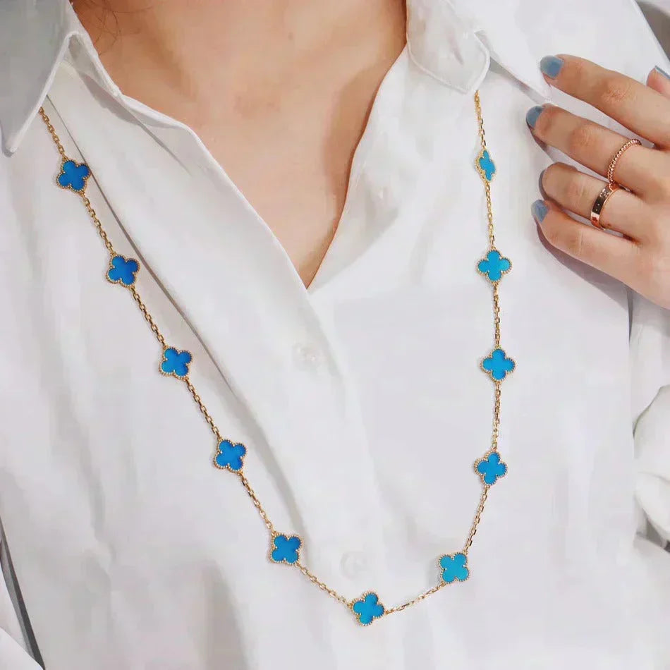 [Liorra]CLOVER 20 MOTIFS TURQUOISE GOLD