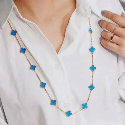 [Liorra]CLOVER 20 MOTIFS TURQUOISE GOLD