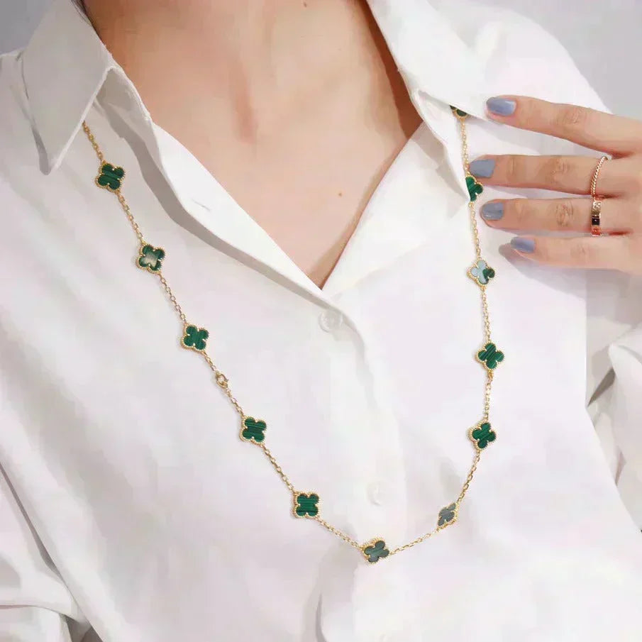 [Liorra]CLOVER 20 MOTIFS MALACHITE GOLD