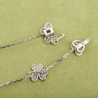 [Liorra]FRIVOLE SILVER 9 FLOWERS NECKLACE