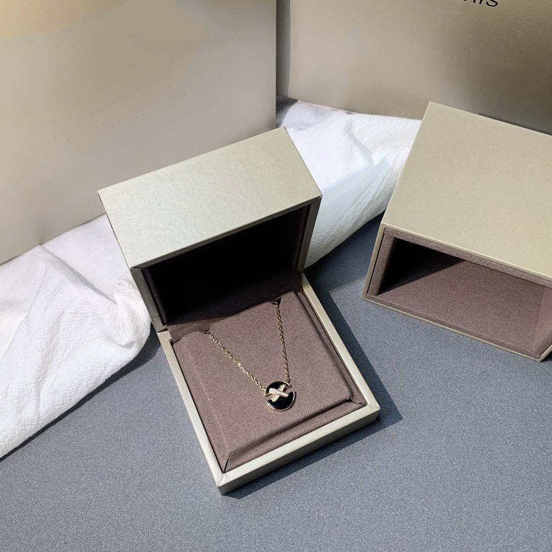 [Liorra]JEUX DE PINK GOLD DIAMOND NECKLACE