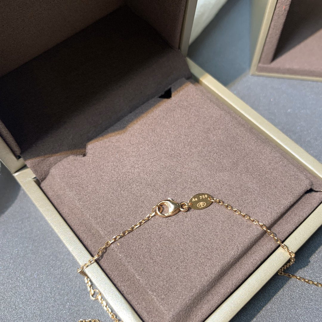 [Liorra]JEUX DE PINK GOLD DIAMOND NECKLACE