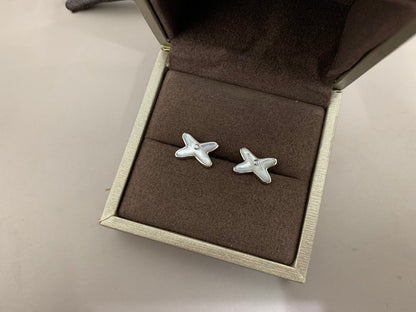 [Liorra]JEUX DE WHITE MOP SILVER DIAMOND EARRINGS