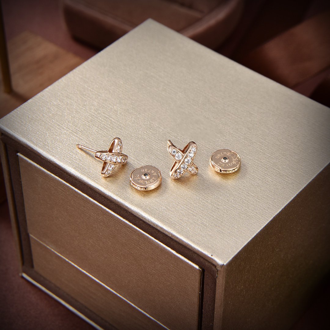[Liorra]JEUX DE GOLD DIAMOND EARRINGS