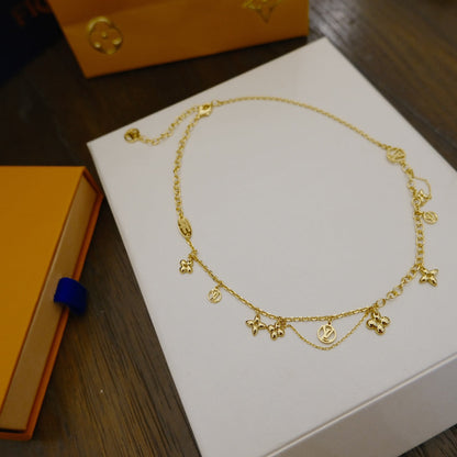 [Liorra]BLOOMING SUPPLE NECKLACE BRASS