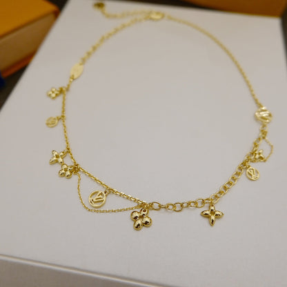 [Liorra]BLOOMING SUPPLE NECKLACE BRASS