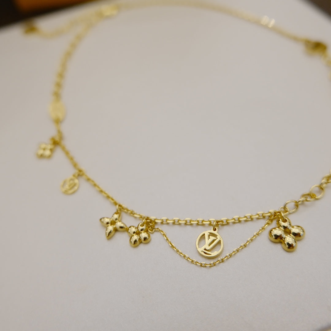 [Liorra]BLOOMING SUPPLE NECKLACE BRASS