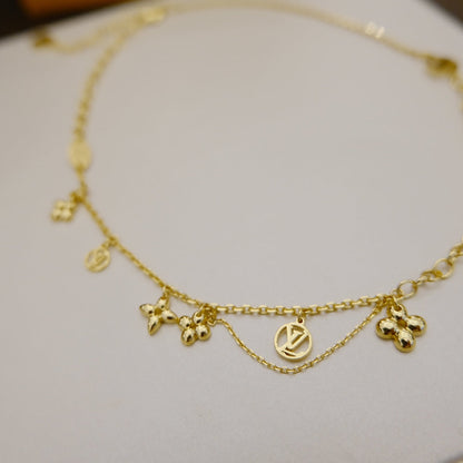 [Liorra]BLOOMING SUPPLE NECKLACE BRASS