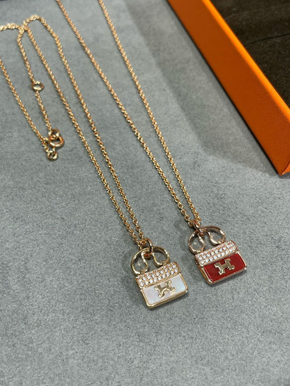 [Liorra]H CIRCE MOISSANITE PENDANT NECKLACE GOLD